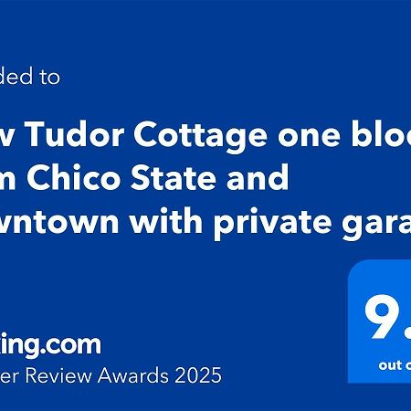 New Tudor Cottage One Block From Chico State And Downtown With Private Garage Exterior photo